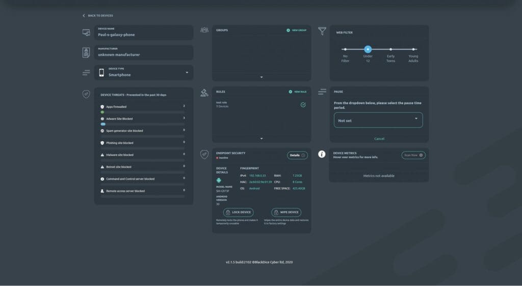 Gateway con ciberseguridad Data General Blackdice Fortress